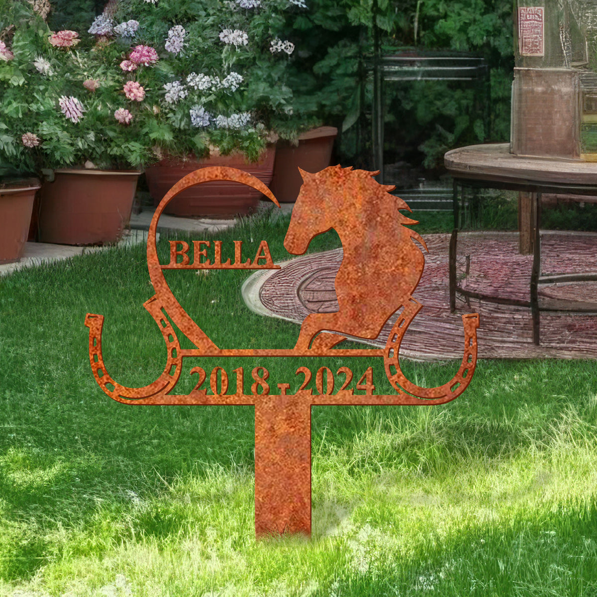 Custom Horse Memorial Stake, Grave Markers, Horse Name Sign, Sympathy Sign, Horse Sign, Remembrance Stake, Ranch Decor, Horse Lover Gift