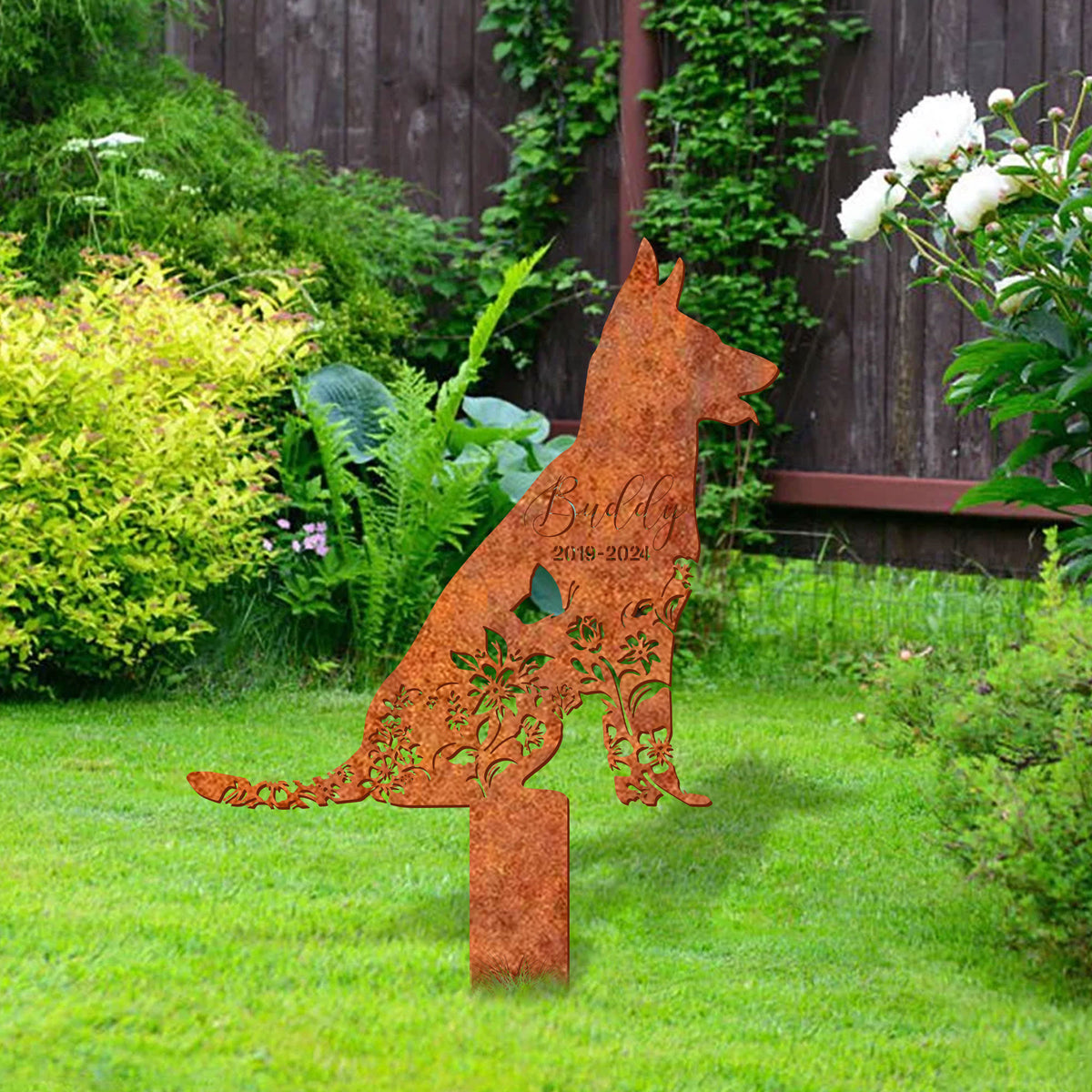 Custom German Shepherd Memorial Stake, Dog Memorial Stake, Pet Grave Markers, Dog Loss, Sympathy Sign, Remembrance Stake, Dog Lover Gift, Pet Loss