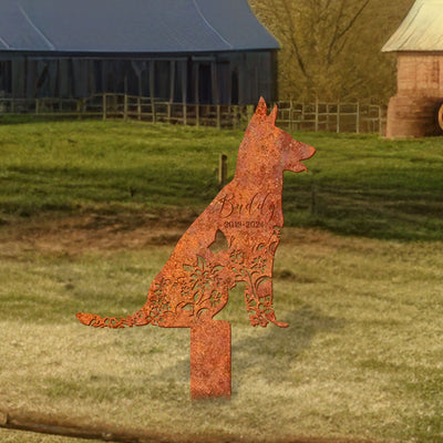 Custom German Shepherd Memorial Stake, Dog Memorial Stake, Pet Grave Markers, Dog Loss, Sympathy Sign, Remembrance Stake, Dog Lover Gift, Pet Loss