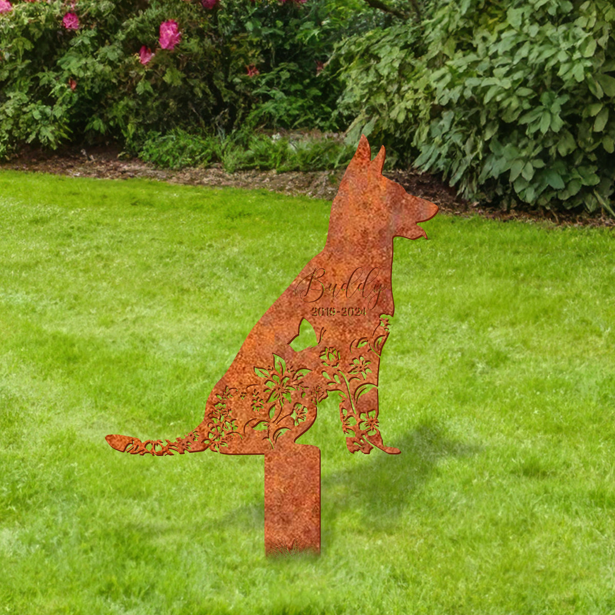 Custom German Shepherd Memorial Stake, Dog Memorial Stake, Pet Grave Markers, Dog Loss, Sympathy Sign, Remembrance Stake, Dog Lover Gift, Pet Loss