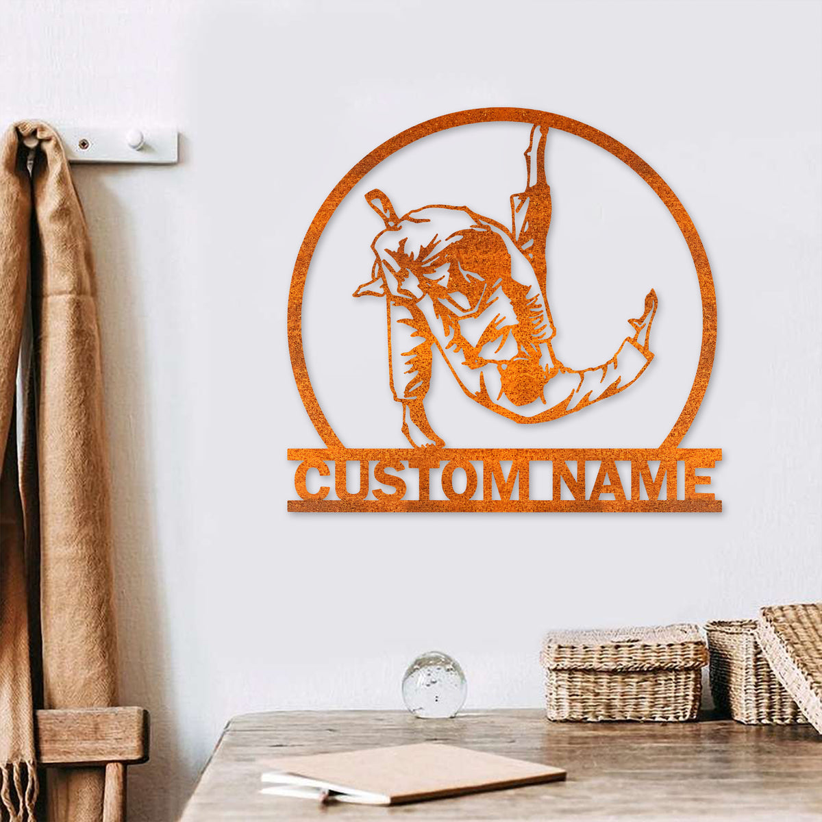 Jiu-Jitsu Sign Martial Arts Sign, Judo Lover Gift, Personalized Judo Sport Metal Wall Art Led Lights, Dorm Decor, Birthday Gift For Dad Son