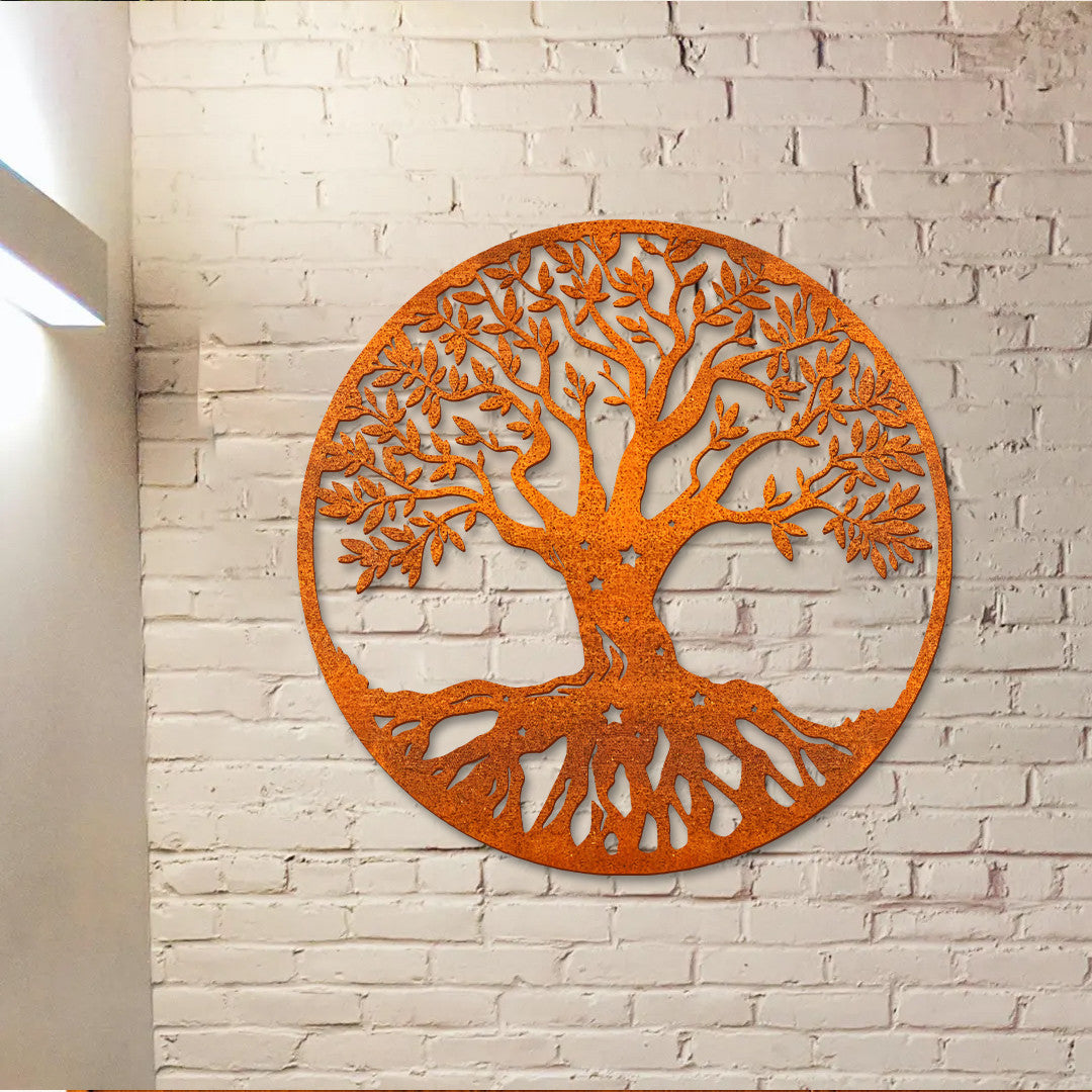 Tree Of Life Metal Sign, Family Tree Wall Decor, Garden Decor, Metal Tree Outdoor Decor Housewarming Gift Front Door Decor, Indoor Decor