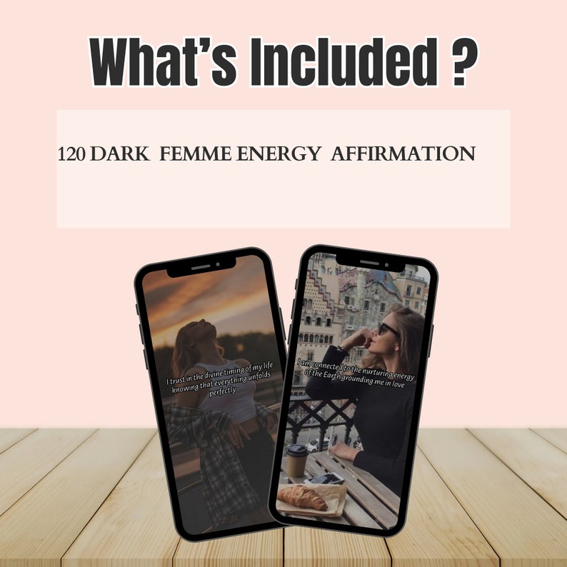 120 Dark Femme Positive Energy Affirmation Quotes Bundle Instagram story, Pinterest pins, Canva Editable Templates,Viral IG Stories,LadyBoss