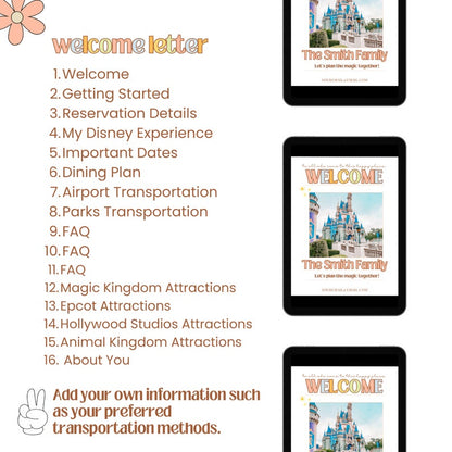 Paquete de bienvenida para clientes de agencias de viajes de WDW, paquete de redes sociales, plantilla de Canva para viajes