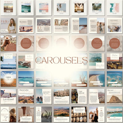 Travel Instagram Bundle Templates, Travel Agent Social Media, Instagram Canva Template, Travel Blogger Content, Travel Agency Marketing Post