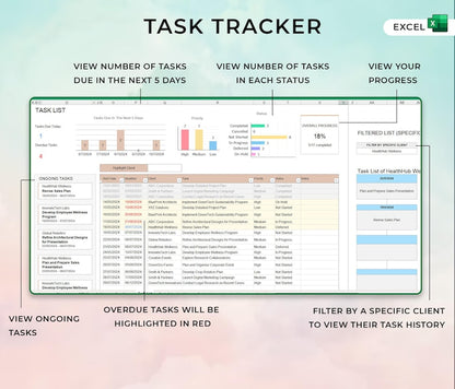 Seguimiento de clientes de Excel | Panel de CRM, plantilla para pequeñas empresas, seguimiento de negocios de Excel, hoja de cálculo de negocios de Business Planner, seguimiento de clientes potenciales