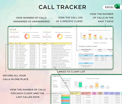 Seguimiento de clientes de Excel | Panel de CRM, plantilla para pequeñas empresas, seguimiento de negocios de Excel, hoja de cálculo de negocios de Business Planner, seguimiento de clientes potenciales