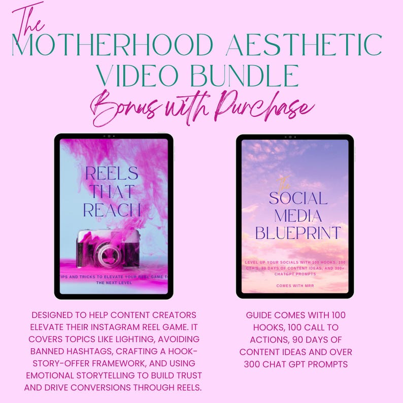 Faceless Motherhood & Pregnancy Aesthetic B-Roll Videos for Instagram Reels Stories TikTok | Private Label and Master Resell Rights PLR MRR